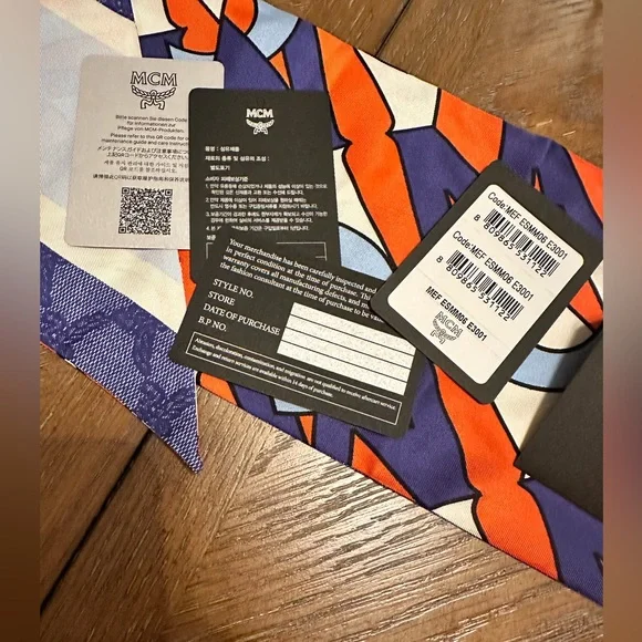 NWT MCM 100% Silk Scarf💎Authentic - Picture 5 of 17